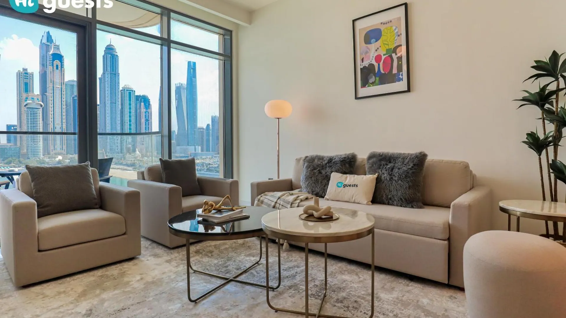 Higuests - Marina Vista Tower 1 With Views Of Marina And Ain Dubai Apartment